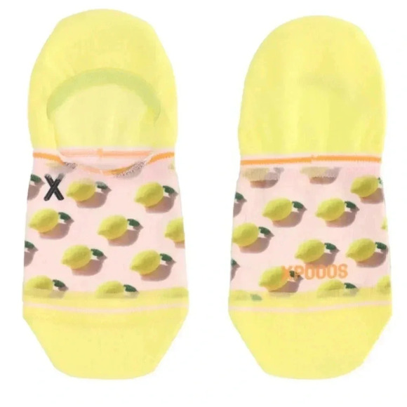XPOOS  Expressive Anti Slip Lemon Footies Socks - Picture 2 of 7